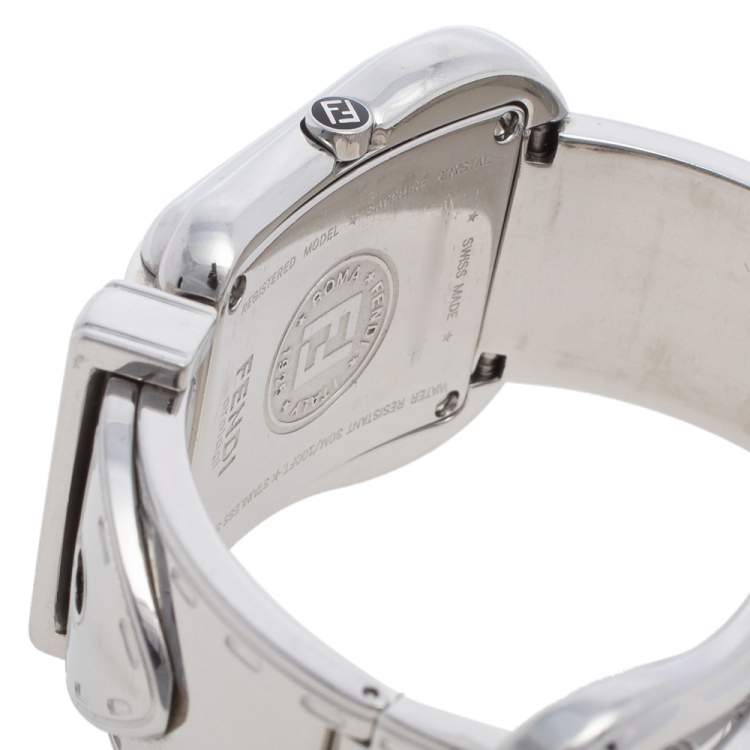 Pre Owned Fendi Mother Of Pearl Stainless Steel B.Fendi 3800G Women's Wristwatch 33 mm