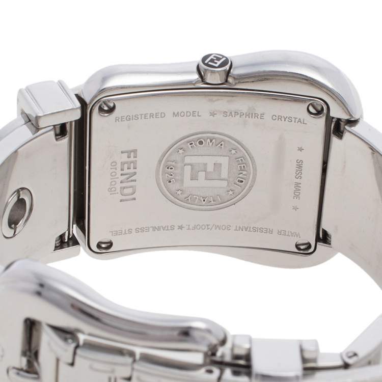 Pre Owned Fendi Mother Of Pearl Stainless Steel B.Fendi 3800G Women's Wristwatch 33 mm