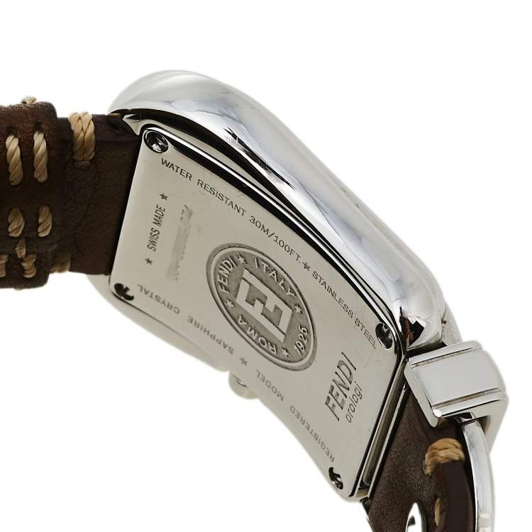 Pre Owned Fendi Mother of Pearl Stainless Steel B.Fendi 3800G Women's Wristwatch 33 mm