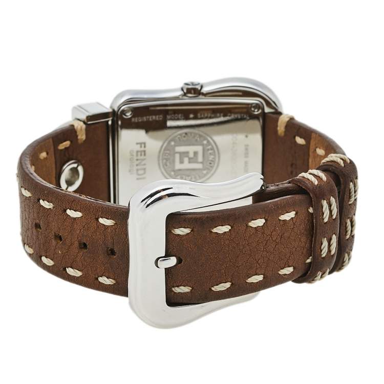 Pre Owned Fendi Mother of Pearl Stainless Steel B.Fendi 3800G Women's Wristwatch 33 mm