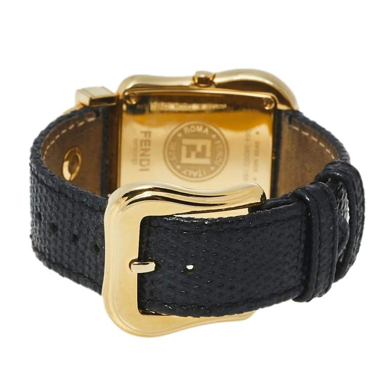 Pre Owned Fendi Mother of Pearl Gold Plated Stainless Steel B.Fendi 3800G Women's Wristwatch 33 mm