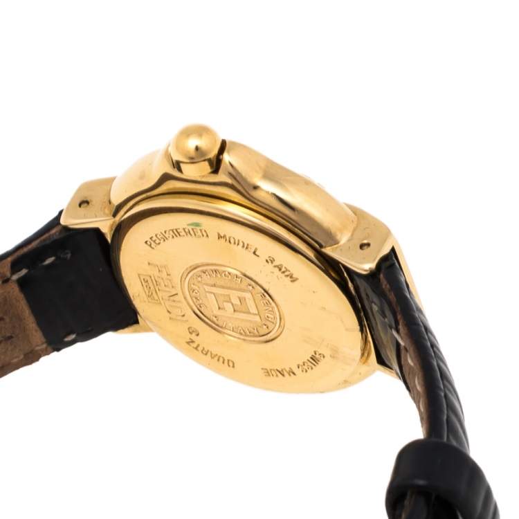 Pre Owned Fendi Mother of Pearl Gold Plated Stainless Steel 430L Women's Wristwatch 25 mm