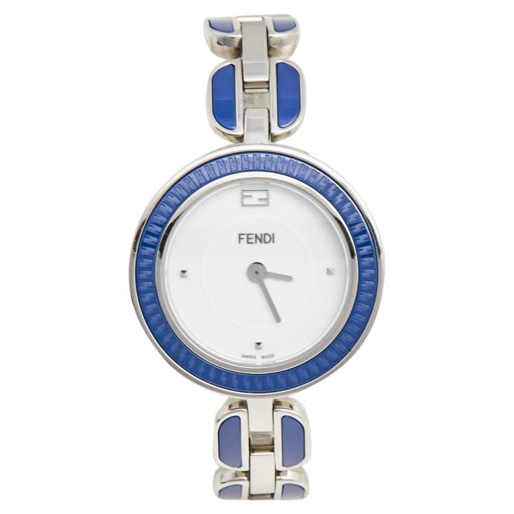 Pre Owned Fendi White Stainless Steel My Way F357024003 Women's Wristwatch 28 mm