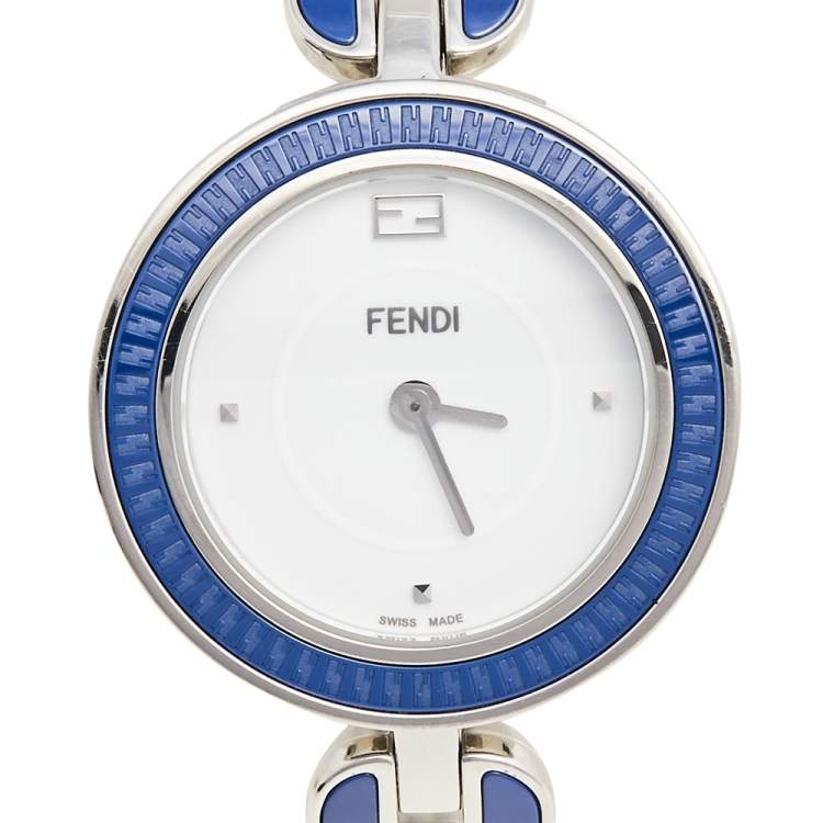 Pre Owned Fendi White Stainless Steel My Way F357024003 Women's Wristwatch 28 mm