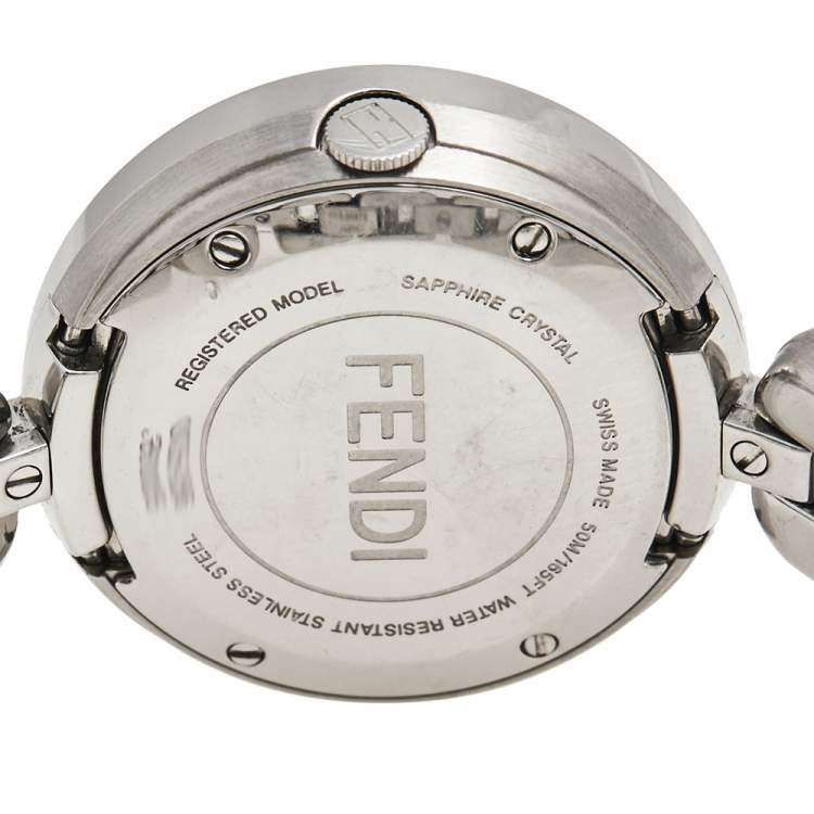 Pre Owned Fendi White Stainless Steel My Way F357024003 Women's Wristwatch 28 mm