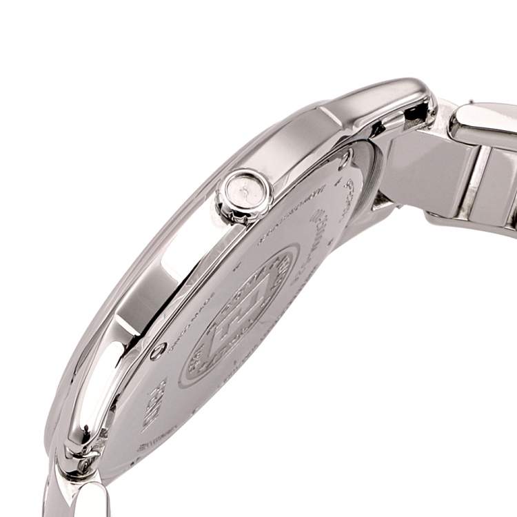 Pre Owned Fendi White Stainless Steel Classico 25000M Women's Wristwatch 32 mm