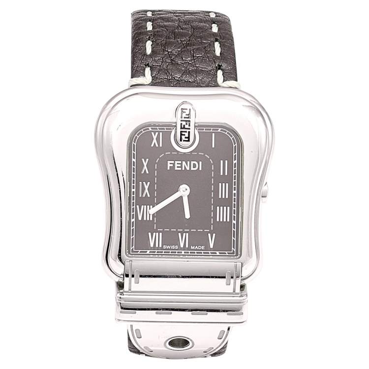 Fendi Black Stainless Steel B.Fendi 3800G Women's Wristwatch 33 mm ...