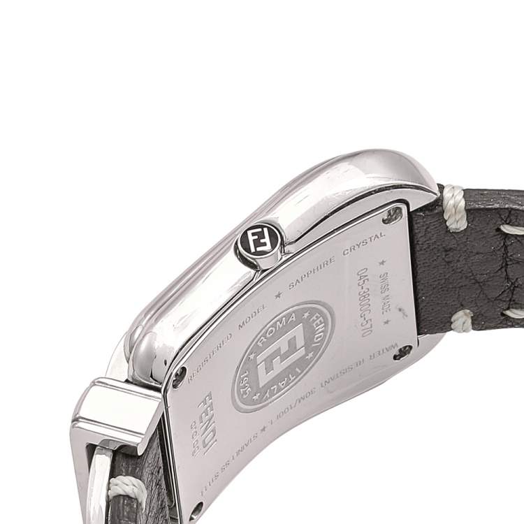 Pre Owned Fendi Black Stainless Steel B.Fendi 3800G Women's Wristwatch 33 mm