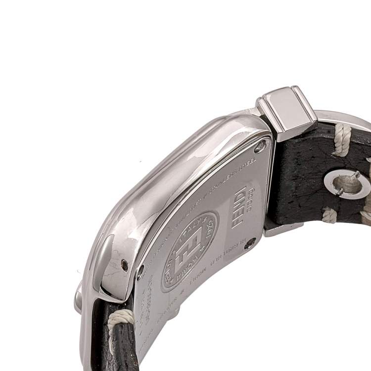 Pre Owned Fendi Black Stainless Steel B.Fendi 3800G Women's Wristwatch 33 mm