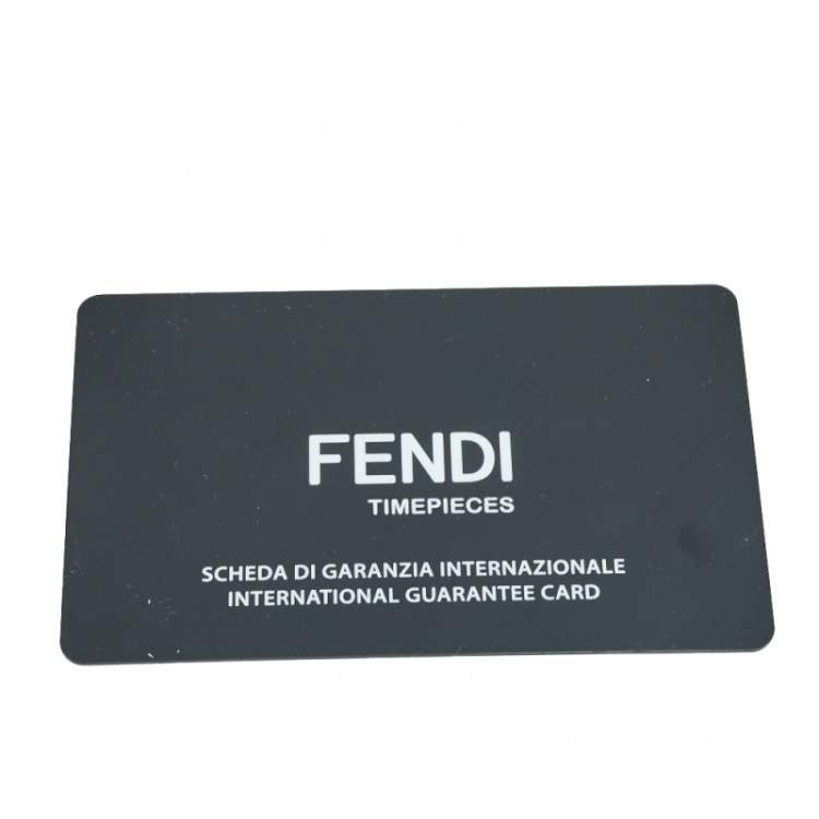 Pre Owned Fendi Black Two-Tone Stainless Steel Leather Run Away 71000M Women's Wristwatch 36 mm