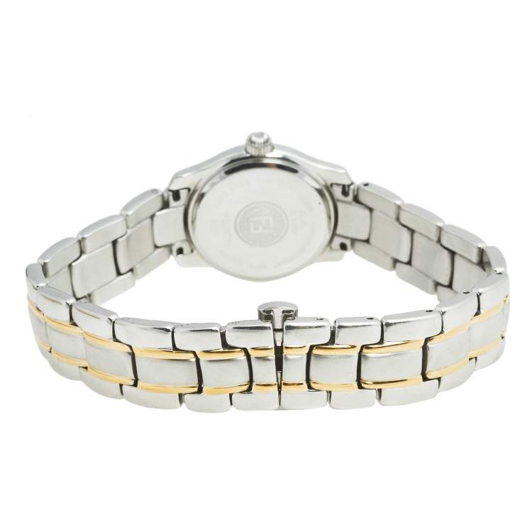 Pre Owned Fendi White Two Tone Stainless Steel 210L Women's Wristwatch 26 mm