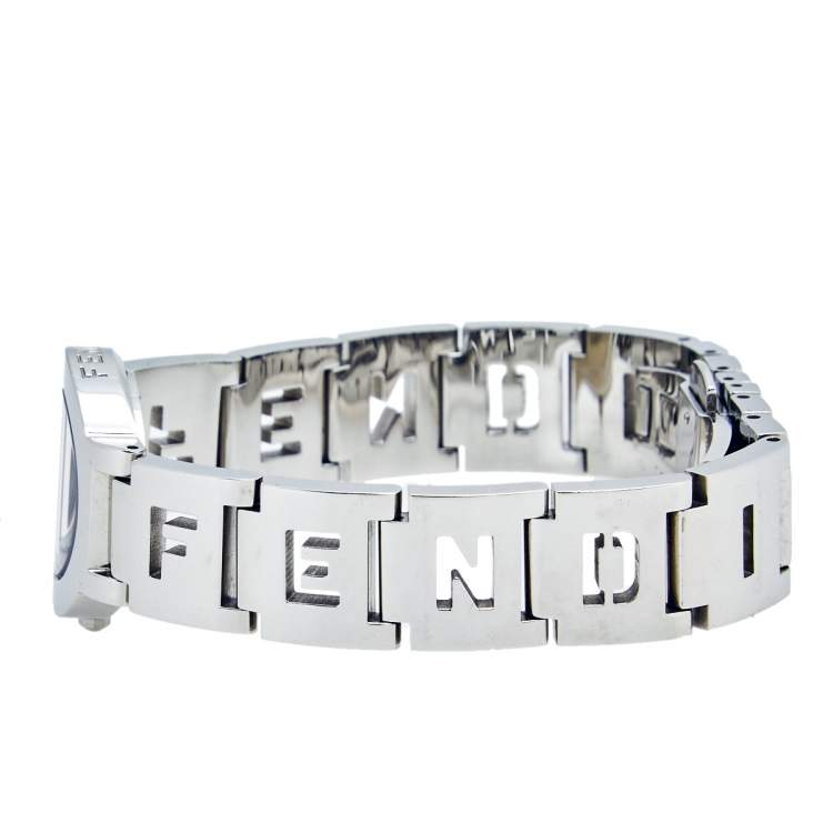 Pre Owned Fendi Black Stainless Steel 3050L Women's Wristwatch 24 mm 