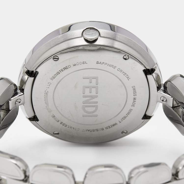 Pre Owned Fendi Mother of Pearl Stainless Steel My Way 3500M Women's Wristwatch 36 mm