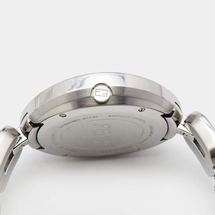 Pre Owned Fendi Mother of Pearl Stainless Steel My Way 3500M Women's Wristwatch 36 mm