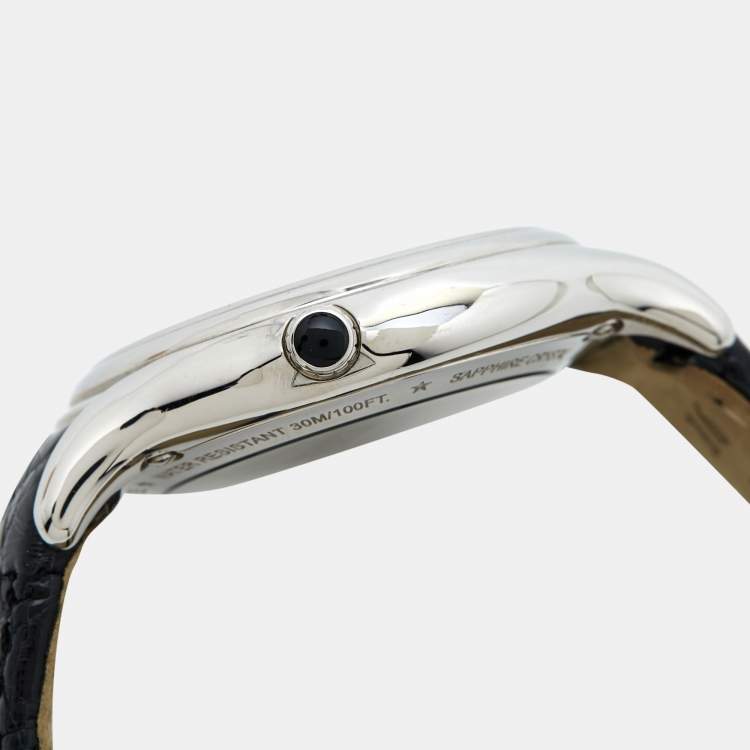 Pre Owned Fendi Mother of Pearl Stainless Steel Leather Crazy Carats 10500M Women's Wristwatch 38 mm