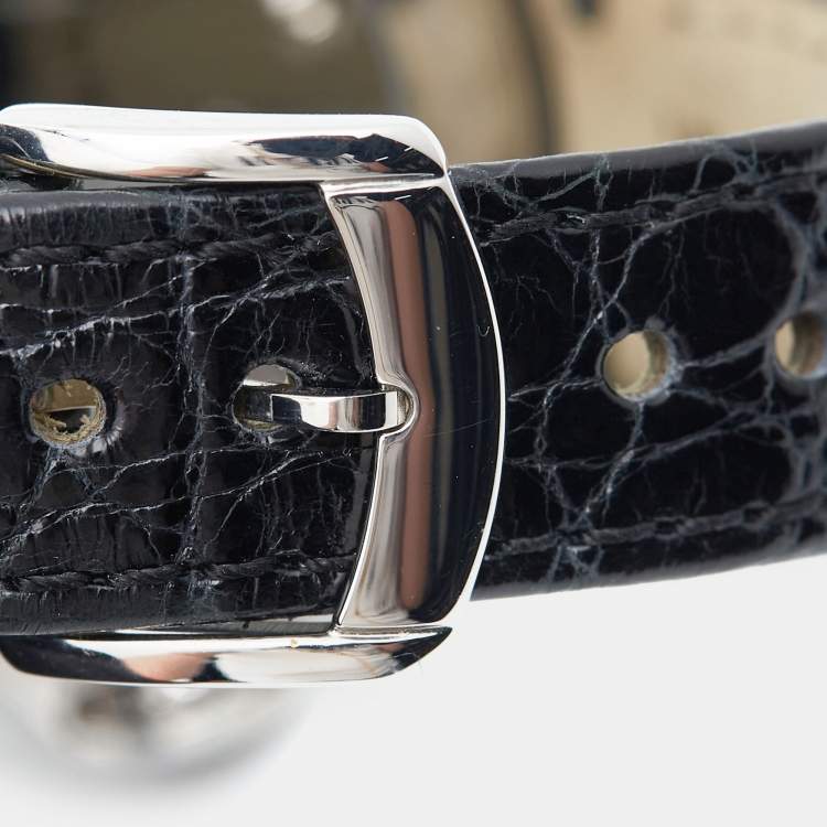 Pre Owned Fendi Mother of Pearl Stainless Steel Leather Crazy Carats 10500M Women's Wristwatch 38 mm