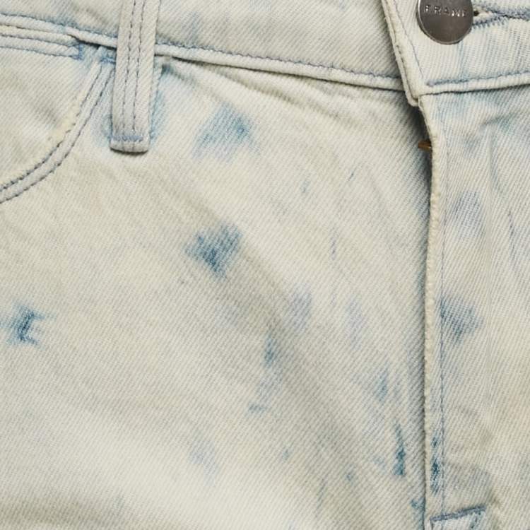 Pre Owned Frame Blue Denim  Washed Skinny Le High Straight S/Waist 27"