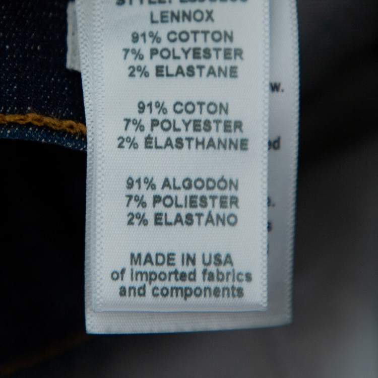 Pre Owned Frame Navy Blue Denim Le Skinny de Jeanne Crop Lennox Jeans M