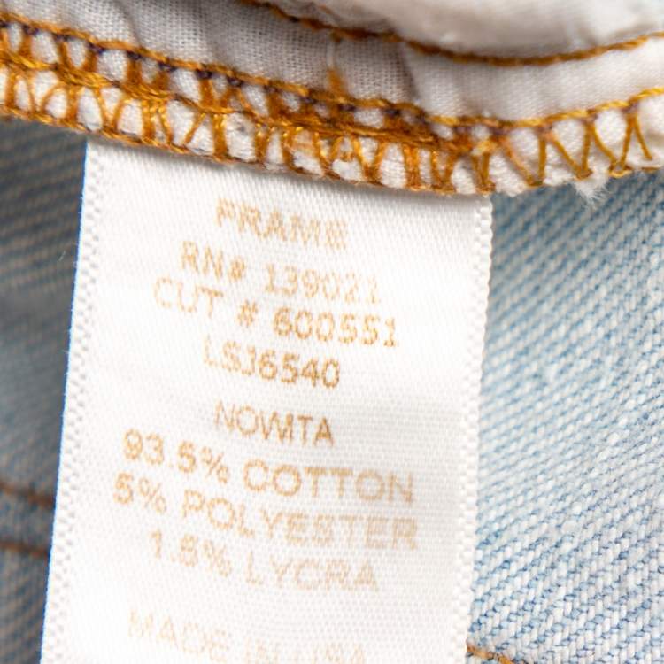 Pre Owned Frame Blue Denim Le Skinny de Jeanne Nowita Jeans M
