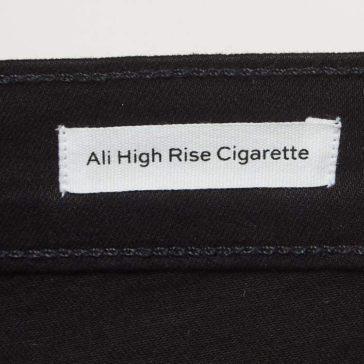 Pre Owned Frame Black Denim Ali High Rise Cigarette Skinny Jeans M
