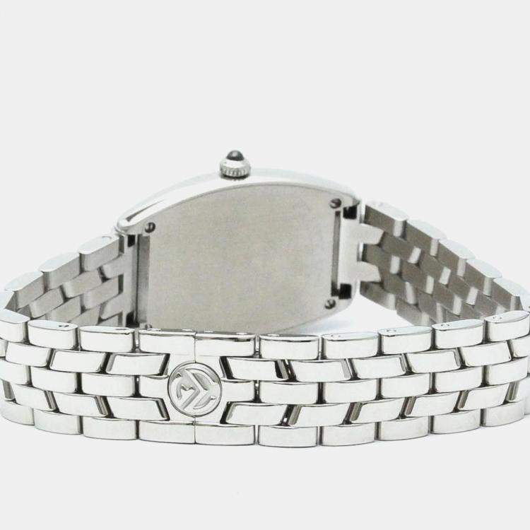Pre Owned Franck Muller Silver Stainless Steel Cintree Curvex Quartz Women's Wristwatch 25 mm