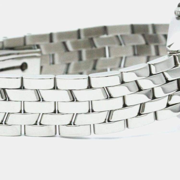 Pre Owned Franck Muller Silver Stainless Steel Cintree Curvex Quartz Women's Wristwatch 25 mm