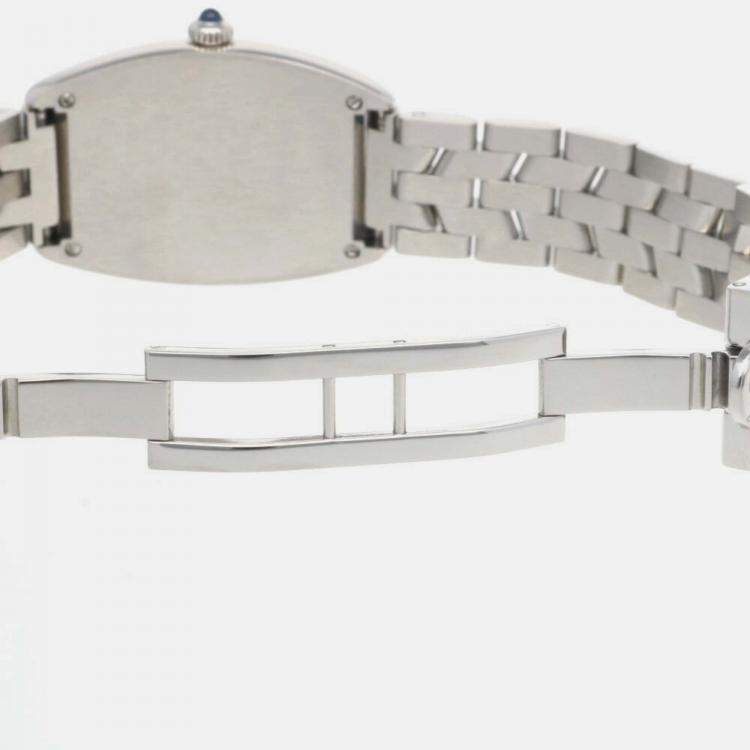 Pre Owned Franck Muller Blue Stainless Steel Tonneau Curvex Quartz Women's Wristwatch 25 mm