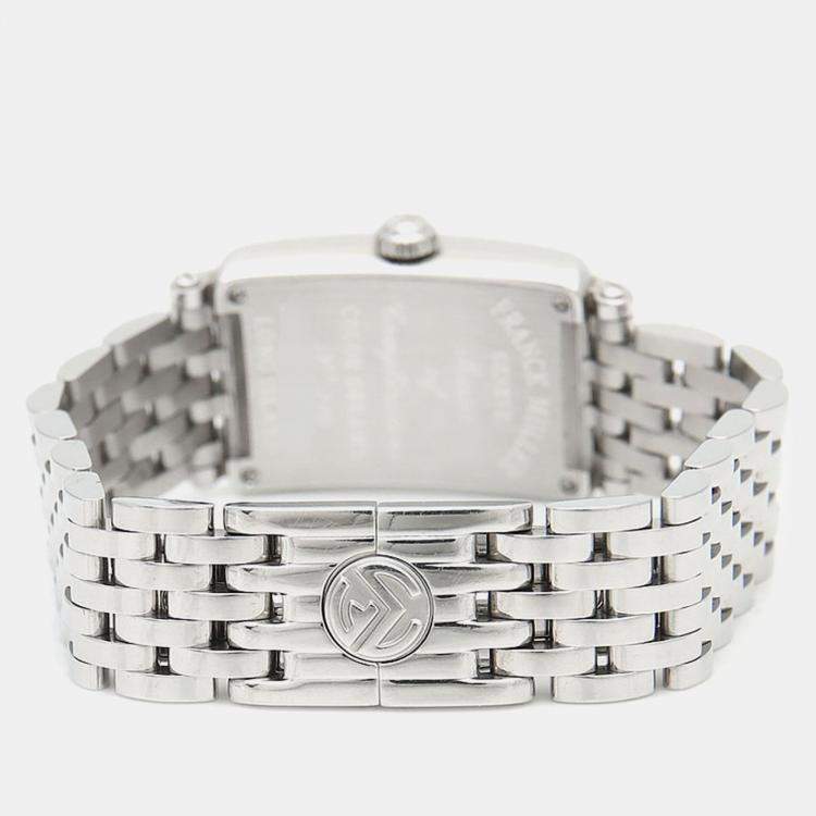 Pre Owned Franck Muller Long Island 802QZCOLDRM Quartz Silver Stainless Steel Women's Wristwatch 32.5 mm