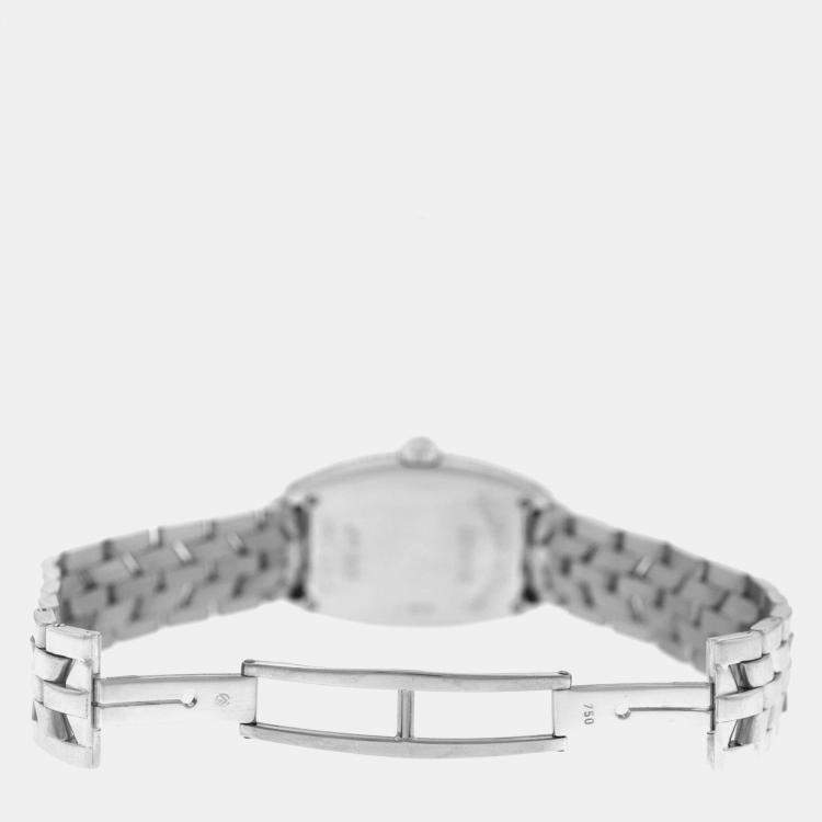 Pre Owned Franck Muller Curvex 1750 S6 D Manual Winding White 18k White Gold Diamond Women's Wristwatch 25 mm