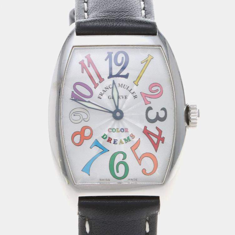 Pre Owned Franck Muller Colordream 7502QZ Quartz Stainless Steel Womens Wristwatch 29 mm