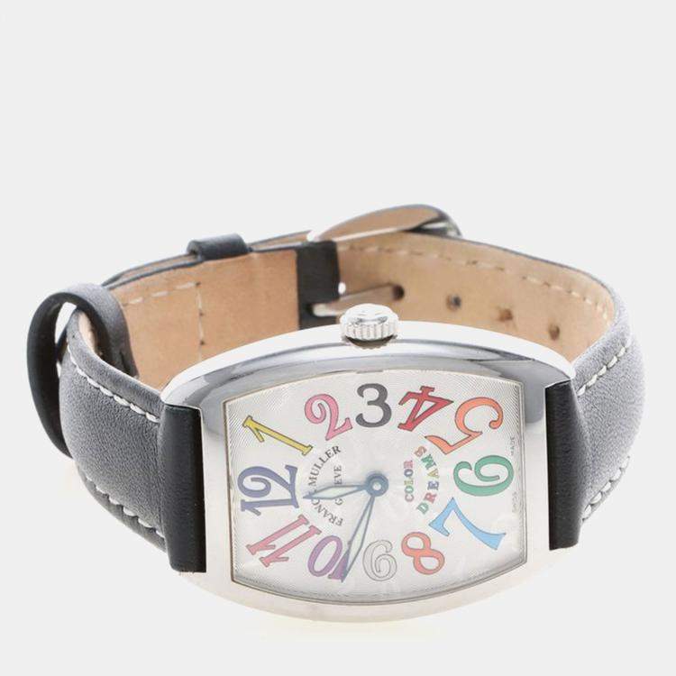 Pre Owned Franck Muller Colordream 7502QZ Quartz Stainless Steel Womens Wristwatch 29 mm