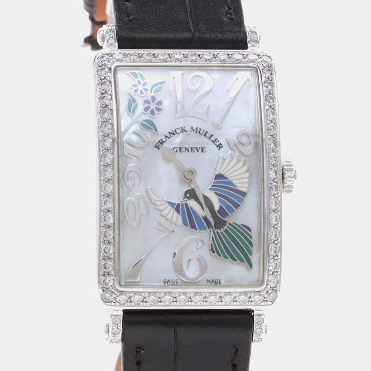 Pre Owned Franck Muller Long Island 952QZRELBUMOPD1R Quartz Stainless Steel Women's Wristwatch 26 mm