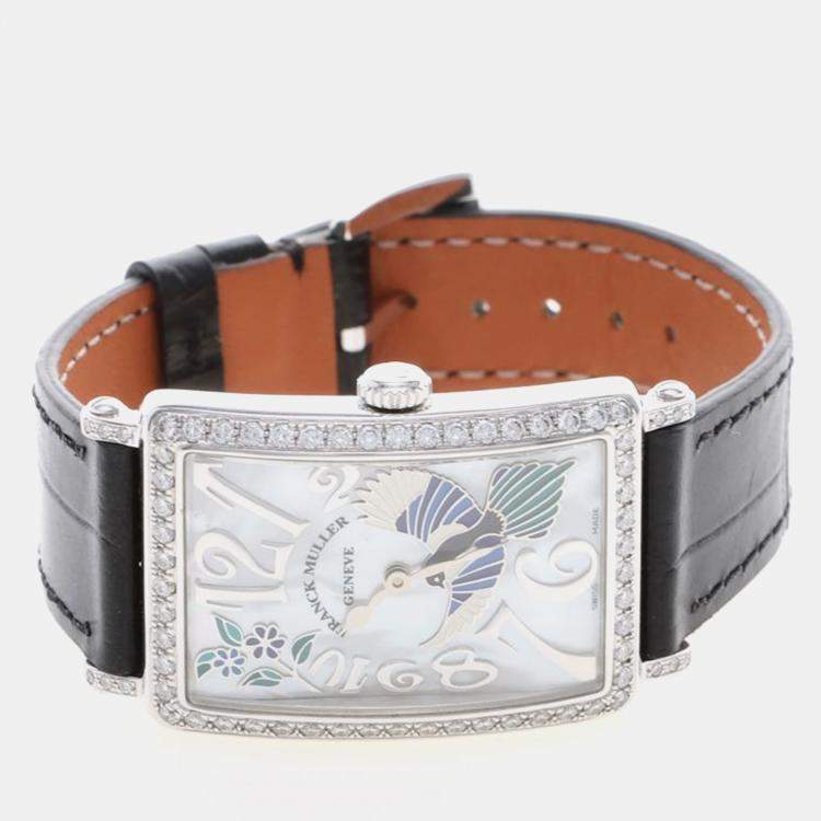 Pre Owned Franck Muller Long Island 952QZRELBUMOPD1R Quartz Stainless Steel Women's Wristwatch 26 mm