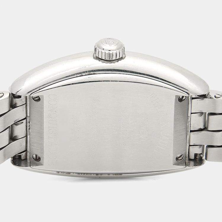 Pre Owned Franck Muller Conquistador Quartz Stainless Steel Women's Wristwatch 27 mm