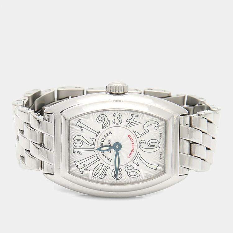 Pre Owned Franck Muller Conquistador Quartz Stainless Steel Women's Wristwatch 27 mm