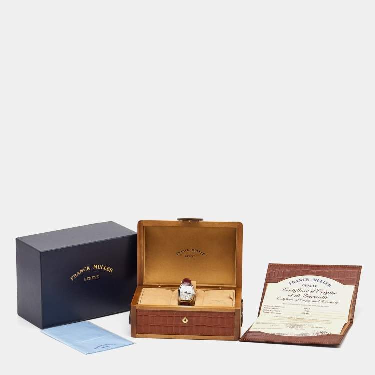 Pre Owned Franck Muller Silver Stainless Steel Alligator Conquistador 8005LSC Women's Wristwatch 28 mm