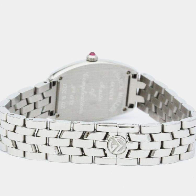 Pre Owned Franck Muller Pink Stainless Steel Cintree Curvex 1752BQZ Quartz Women's Wristwatch 25 mm