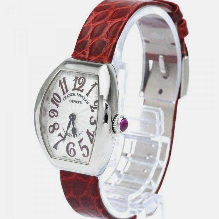 Pre Owned Franck Muller Silver Stainless Steel Heart to Heart 5002SQZJA Quartz Women's Wristwatch 26 mm