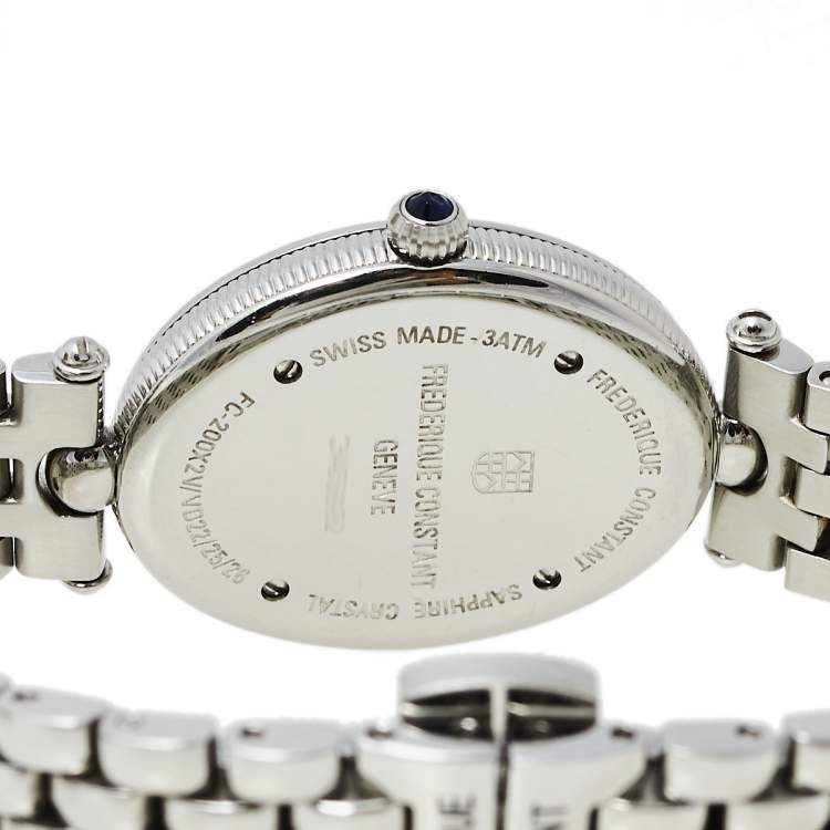 Pre Owned Frederique Constant Blue Stainless Steel Art Deco FC-200X2V Women's Wristwatch 25 mm