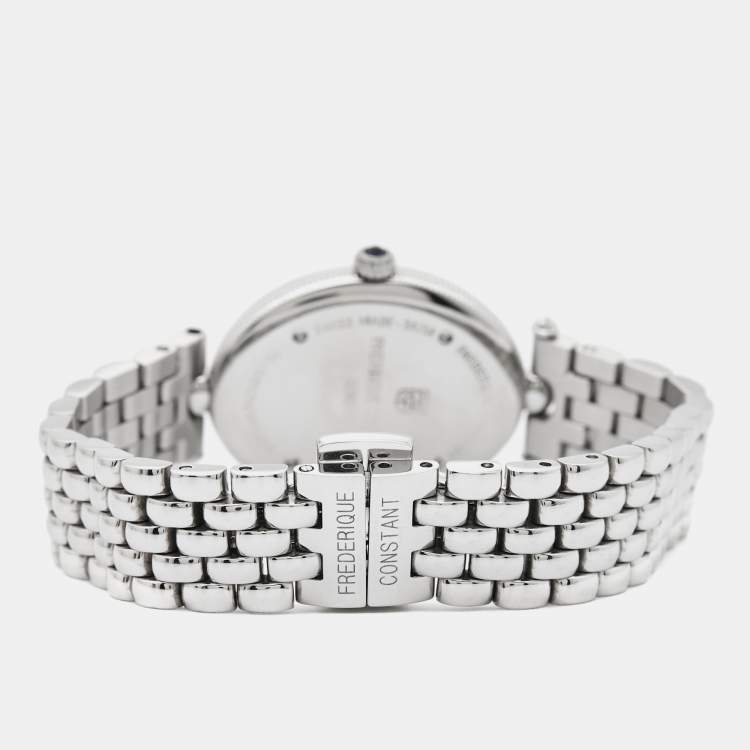 Pre Owned Frederique Constant Black Stainless Steel Classics Art Deco Oval FC-200X2V/VD25/26 Women's Wristwatch 25 mm