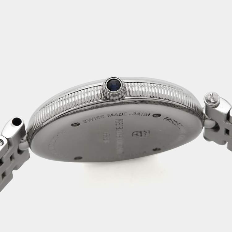 Pre Owned Frederique Constant Black Stainless Steel Classics Art Deco Oval FC-200X2V/VD25/26 Women's Wristwatch 25 mm