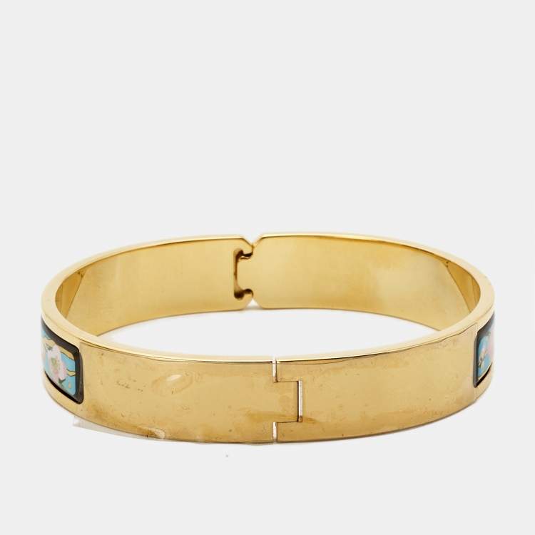 Pre Owned Frey Wille Fire Enamel Gold Tone Bracelet