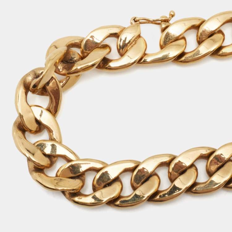 Pre Owned Frey Wille Vintage Multicolor Fire Enamel Chain Link Pendant Necklace