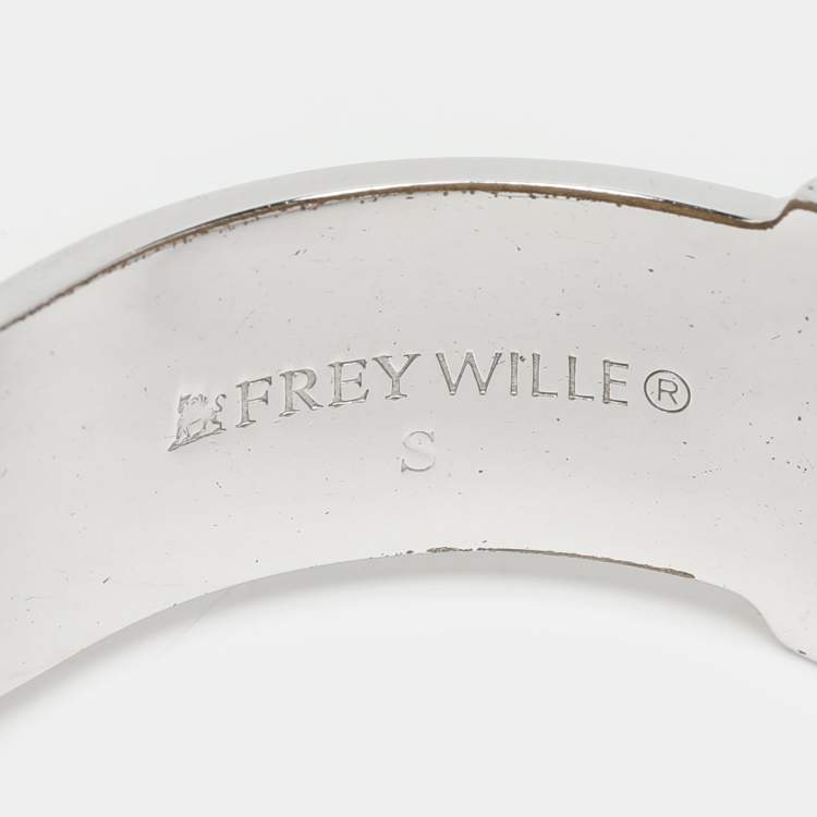 Pre Owned Frey Wille Multicolor Enamel Silver Tone Clasp Bracelet S