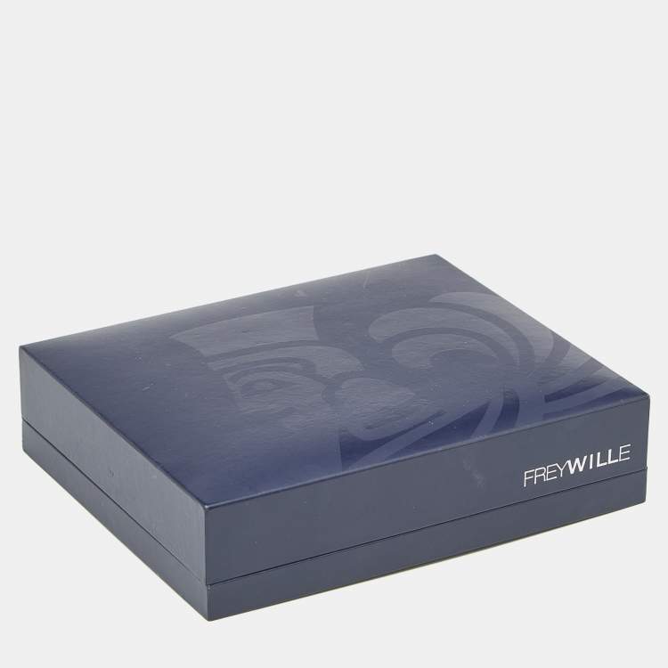 Pre Owned Frey Wille Fire Enamel Gold Tone Pendant Necklace