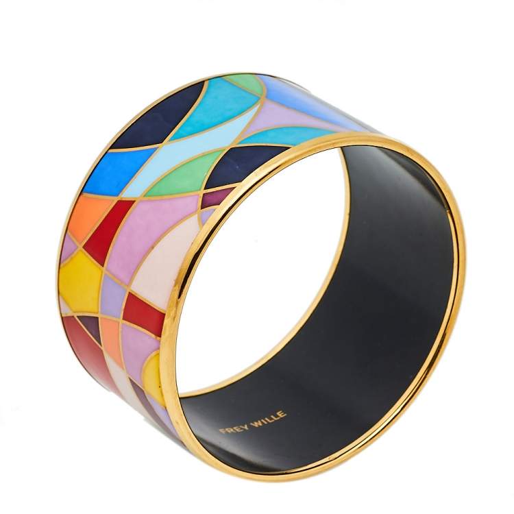 Pre Owned Frey Wille Ode to Joy of Life Heavenly Joy Bordered Diva Bangle