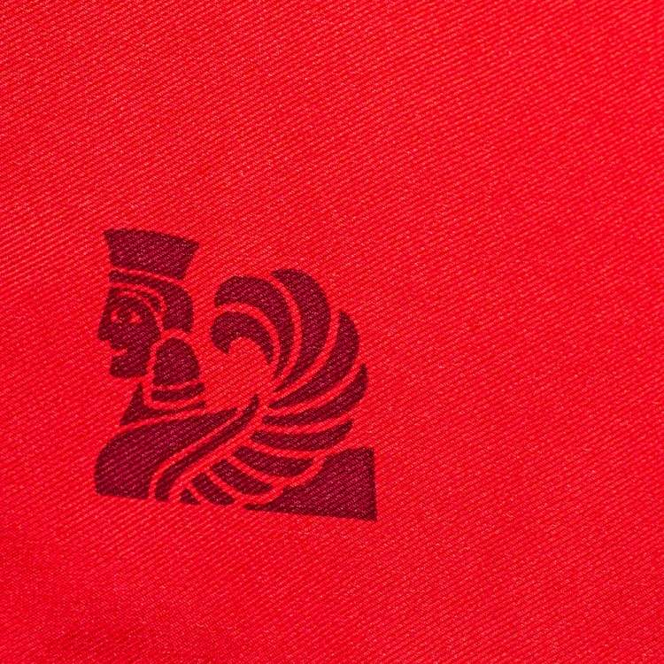 Pre Owned Frey Wille Pink & Red Sphinx Print Silk Gavroche Scarf