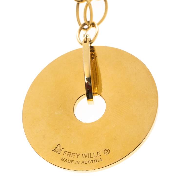 Pre Owned Frey Wille Ode to Joy of Life Paradise Moonlight Luna Piena Pendant Necklace
