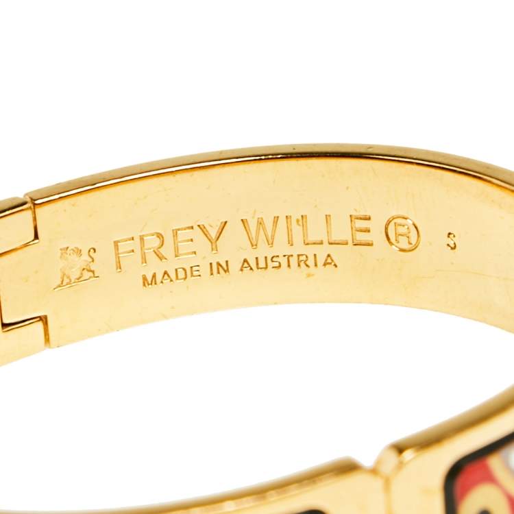 Pre Owned Frey Wille Hommage à Gustav Klimt Hoffnung Ballerina Clasp Bangle S