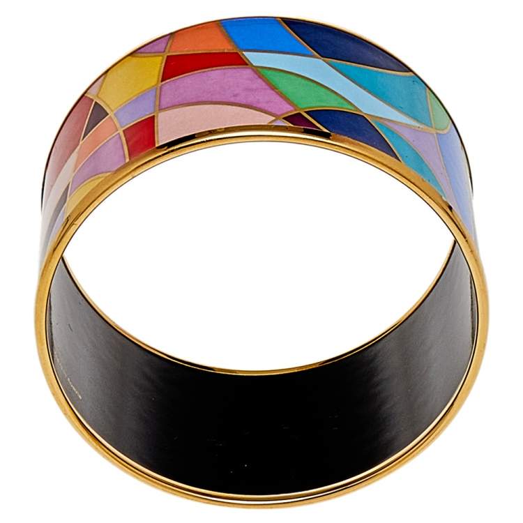 Pre Owned Frey Wille Multicolor Ode to Joy of Life Heavenly Joy Bordered Diva Bangle